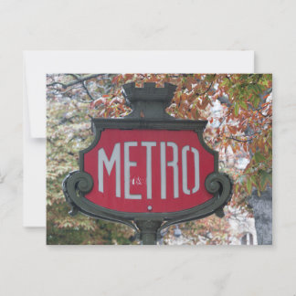 Postal Rótulo del Metro de París en Franklin D. Roosevelt