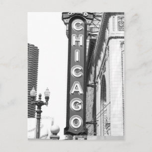 Postal Rótulo del Teatro de Chicago
