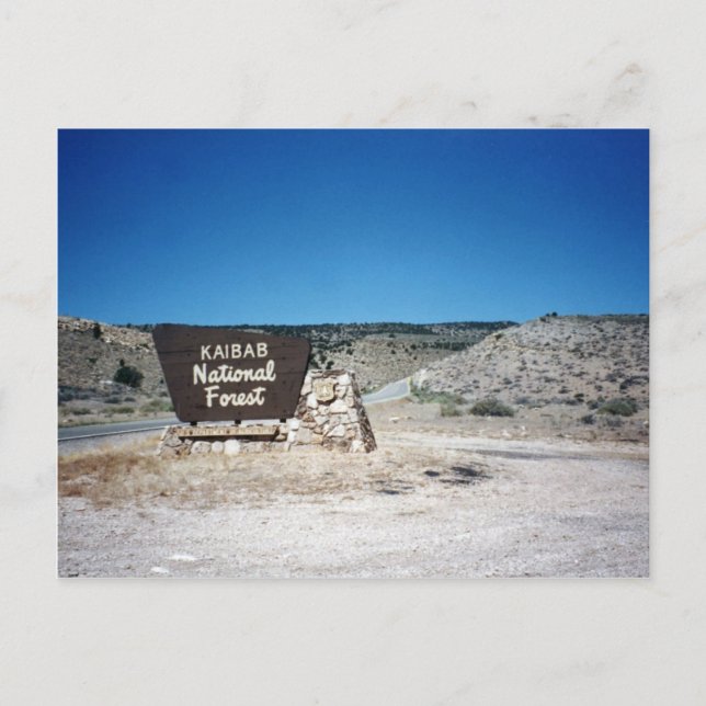 Postal Rótulo Forestal Nacional de Kaibab (Anverso)