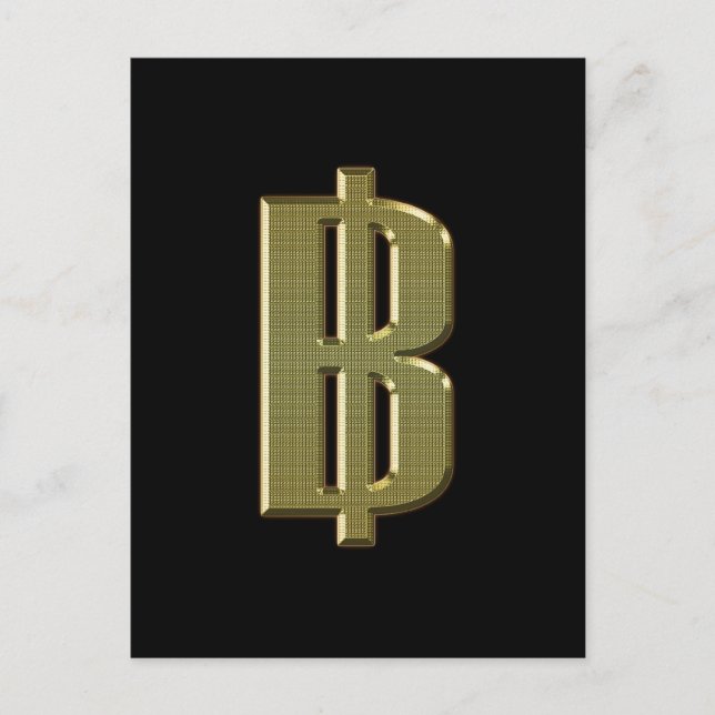 Postal RÓTULO GOLDEN BAHT ฿ dinero tailandés ฿ (Anverso)