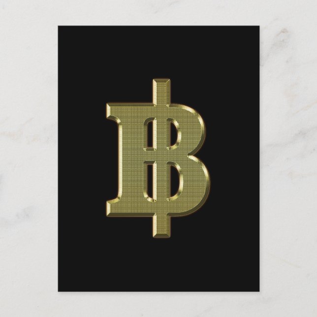 Postal RÓTULO GOLDEN BAHT ฿ dinero tailandés ฿ (Anverso)