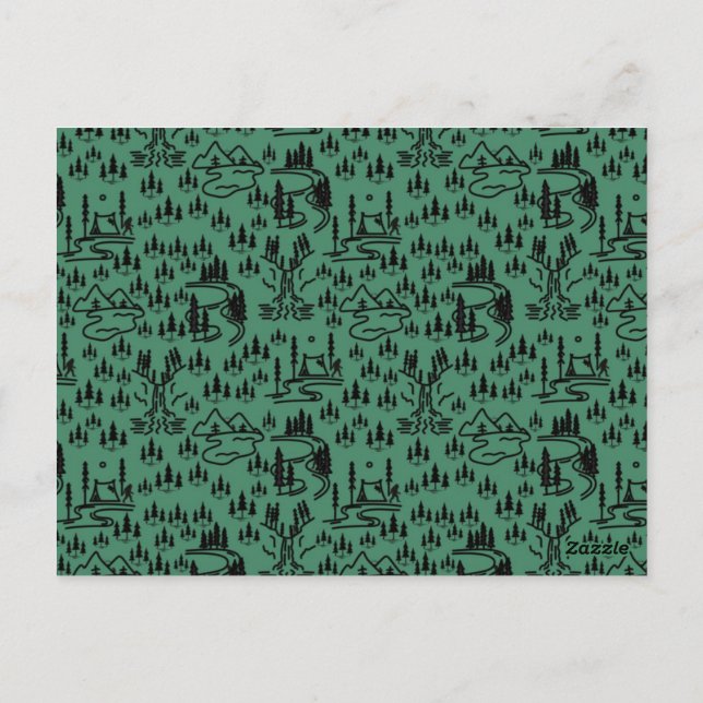 Postal Rótulo Gone Squatchin (Reverso)