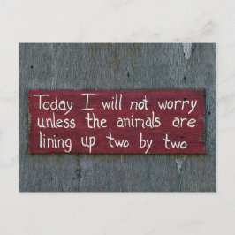 Postal Rótulo "Hoy no me preocuparé"