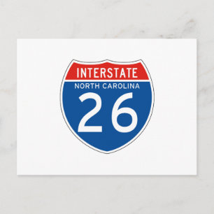 Postal Rótulo Interestatal 26 - Carolina del Norte