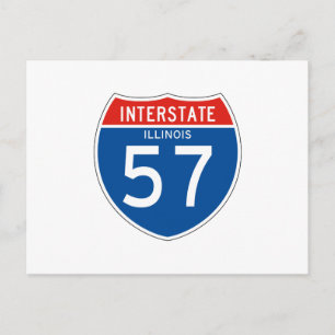 Postal Rótulo Interestatal 57 - Illinois