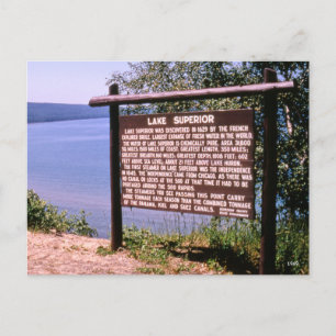 Postal Rótulo Lake Superior Wood Park 1969
