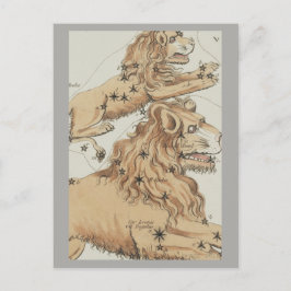 Postal Rótulo Leo Zodiac