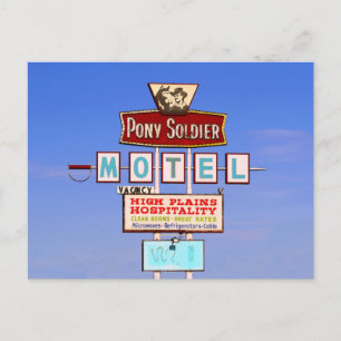 Postal Rótulo Motel Pony Soldier, Tucumcari, N.M.