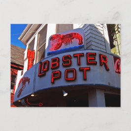 Postal Rótulo Neon de la olla de bogavante