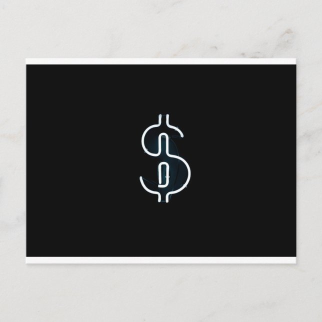 Postal Rótulo Neon Dollar (Anverso)