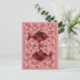 Postal Rótulo Pisces Zodiac