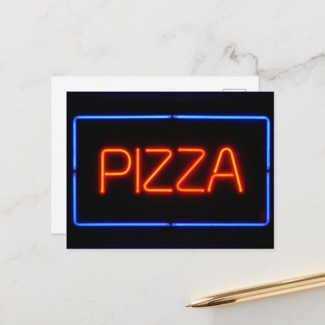 Postal Rótulo PIZZA Neon (Anverso/Reverso In Situ)