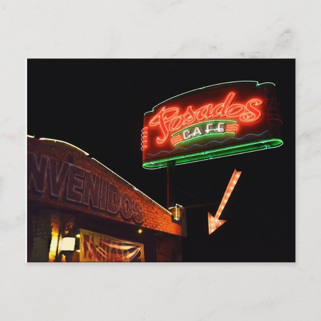 Postal Rótulo Posados Cafe Neon (Anverso)