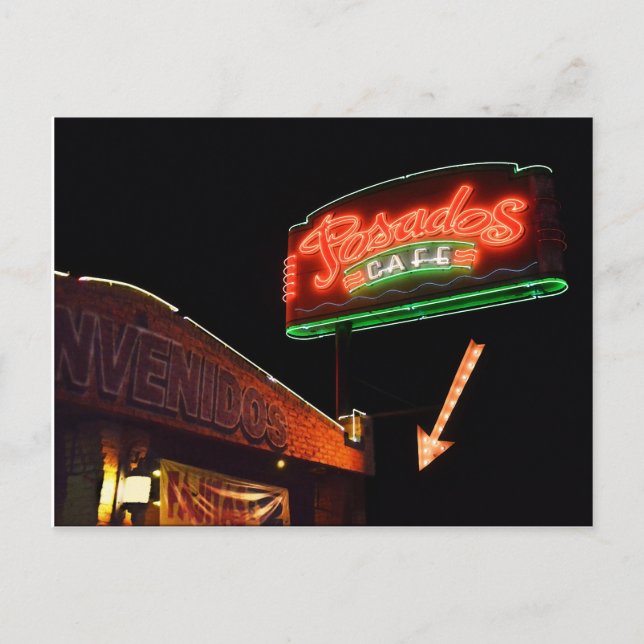 Postal Rótulo Posados Cafe Neon (Anverso)