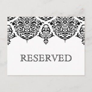 Postal Rótulo reservado negro de 311 Mon Cherie Damask
