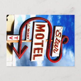 Postal Rótulo retro vintage de neón