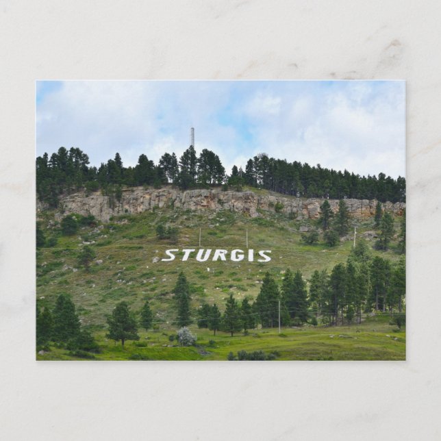 Postal Rótulo Sturgis Hillside, Dakota del Sur (Anverso)