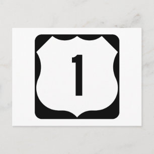 Postal Rótulo US Route 1