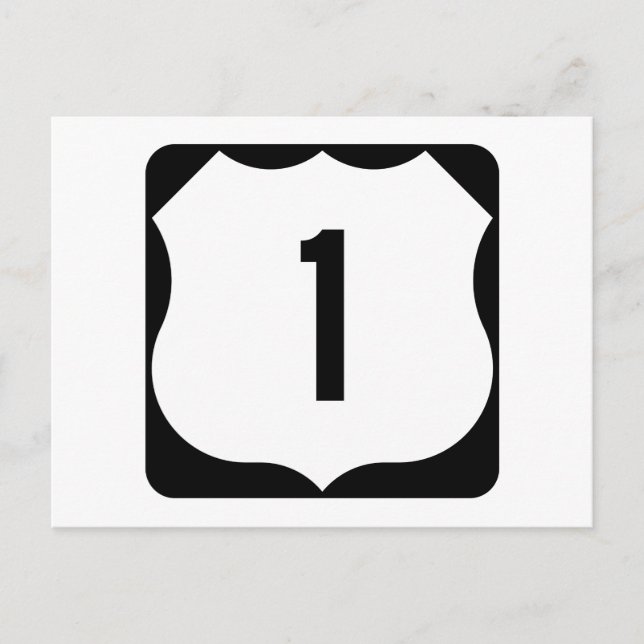 Postal RÓTULO US Route 1 (Anverso)