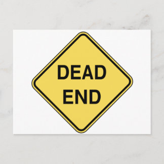 Postal Rótulo vial - Fin muerto