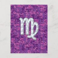 Rótulo Virgo en camuflaje digital de la fucsia ros