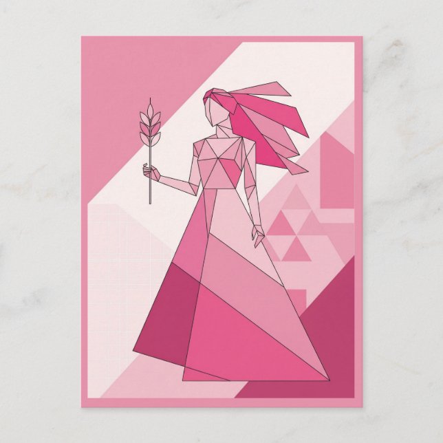 Postal Rótulo Virgo Zodiac (Anverso)