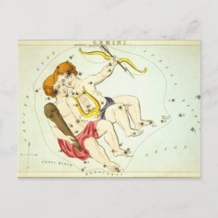 Postal Rótulo zodiaco: Gemini