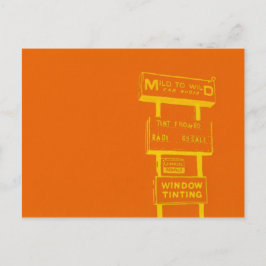 Postal Rótulos alrededor de la ciudad