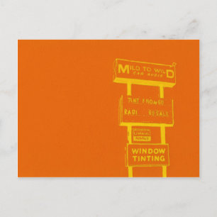 Postal Rótulos alrededor de la ciudad