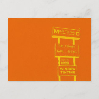 Postal Rótulos alrededor de la ciudad