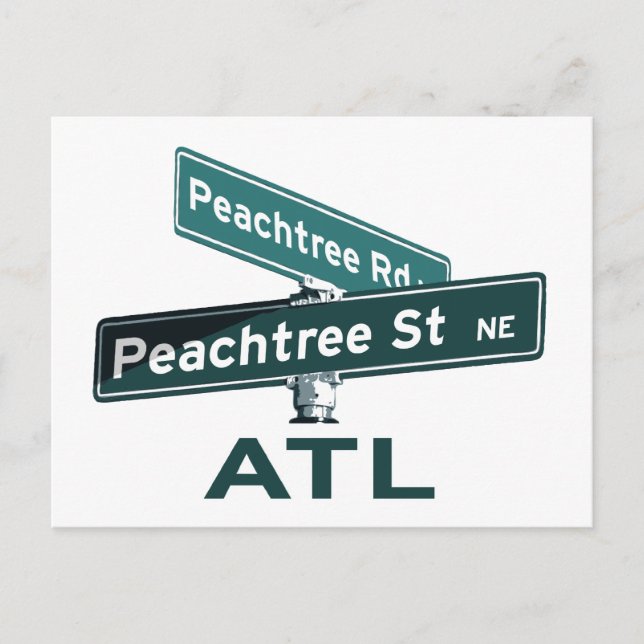 Postal RÓTULOS ATL Peachtree (Anverso)