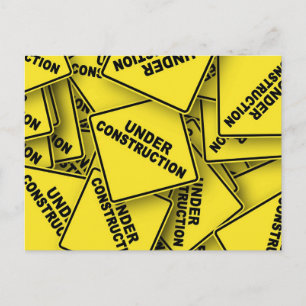 Postal Rótulos de construcción en curso