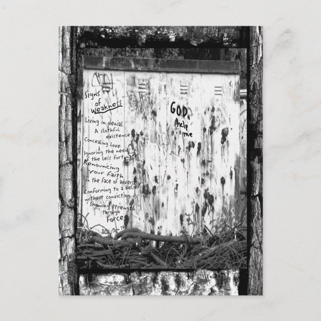 Postal Rótulos de debilidad (Anverso)
