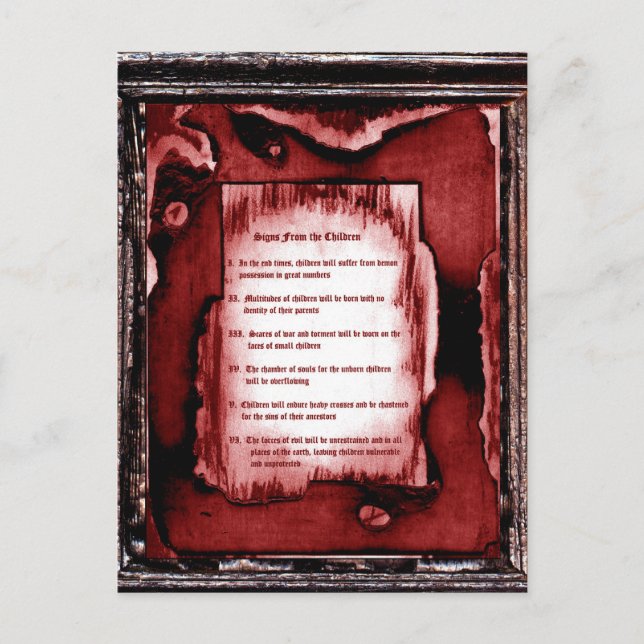 Postal Rótulos De Los Niños (Anverso)