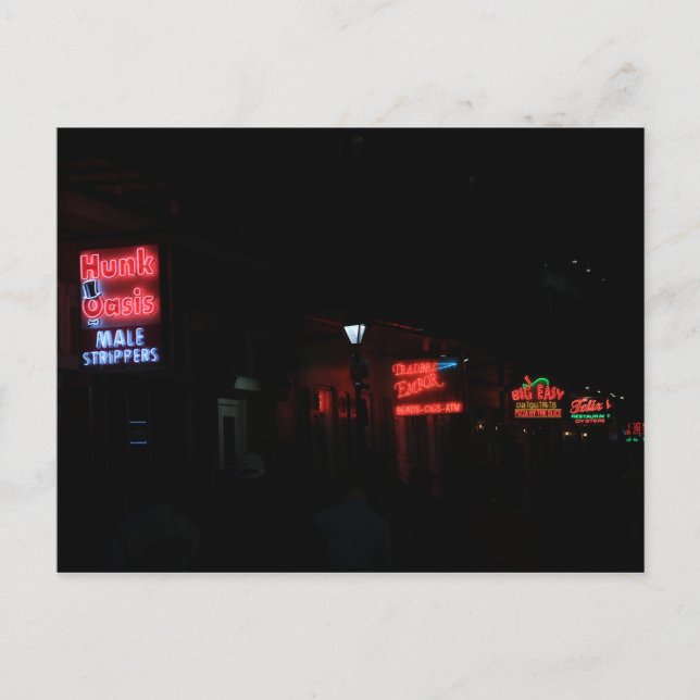 Postal Rótulos neones de Nueva Orleans (Anverso)