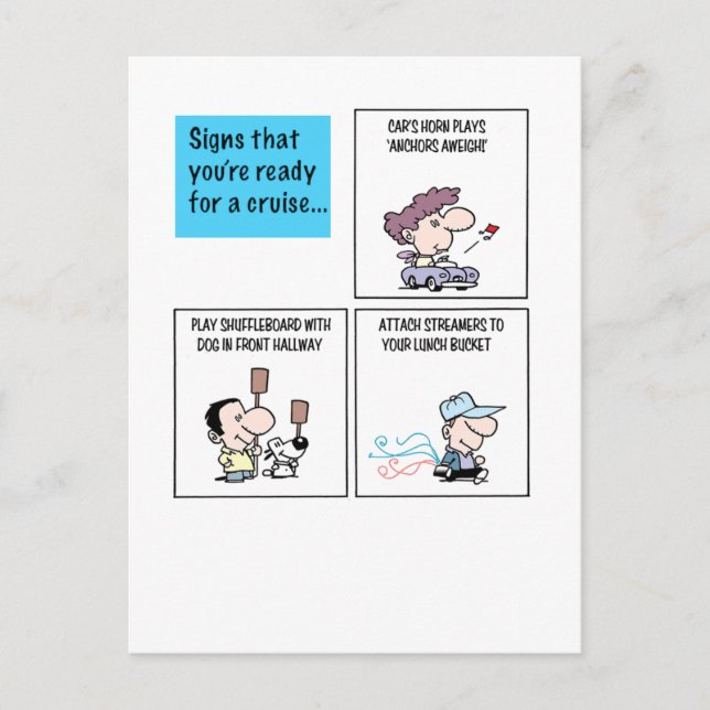 Postal Rótulos que está listo para un crucero - (b) (Anverso)