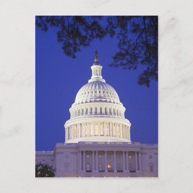 Postal Rotunda de U.S. Capitol en la noche, Washington (Anverso)