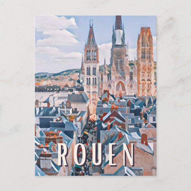 Postal Rouen Photo Vintage  (Anverso)