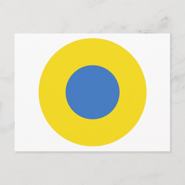 Postal Roundel de la Fuerza Aérea Ucraniana (Anverso)