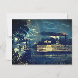 Postal "Rounding a Bend" en el Misisipi: