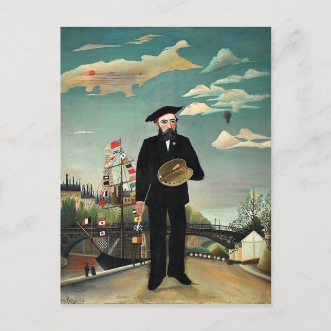 Postal Rousseau - Autorretrato, 1890 (Anverso)
