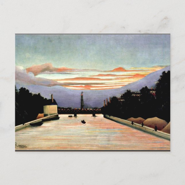 Postal Rousseau - La Torre Eiffel, arte (Anverso)