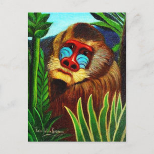Postal Rousseau - Mandril in the Jungle (Adaptación)
