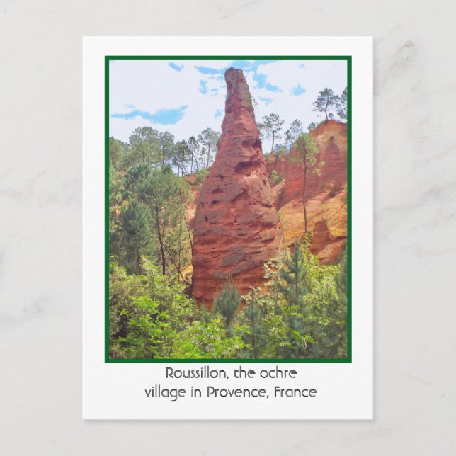 POSTAL ROUSSILLON, PUEBLO DE OCRE, PROVENZA, FRANCIA (Anverso)