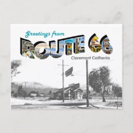 Postal Route 66 Claremont Postcard
