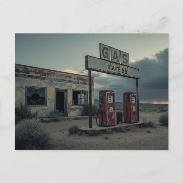 Postal Route 66 gas station (Anverso)