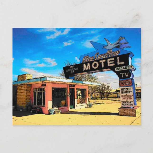 Postal Route 66 Motel Postcard - Personalizado (Anverso)
