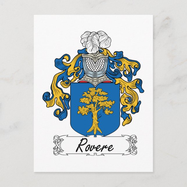 Postal Rovere Family Crest (Anverso)