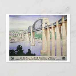 Postal Royal Albert Bridge, Saltash Vintage Travel