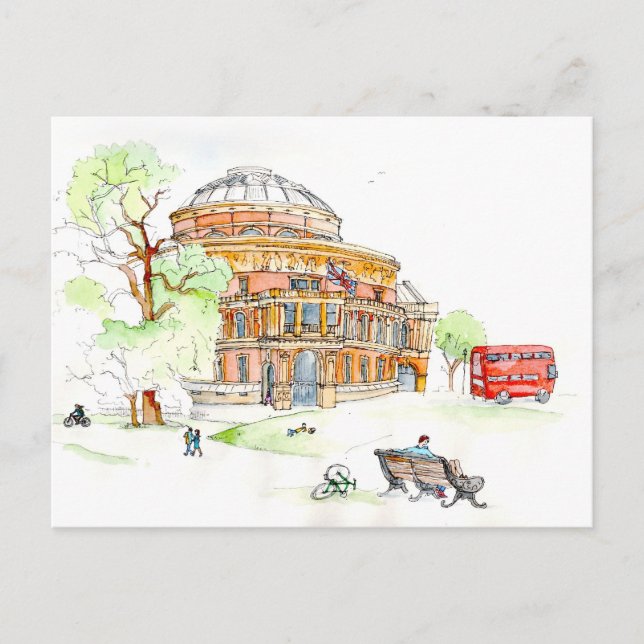 Postal Royal Albert Hall, Londres (Anverso)